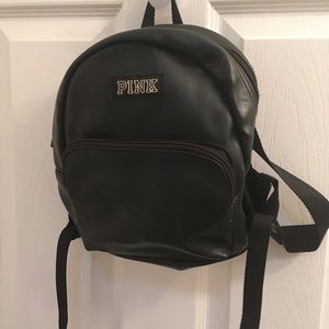 Pink mini backpack purse
